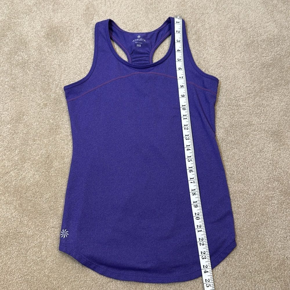 Athleta Purple Tank Top Workout Exercise Running Sleeveless Summer Women XXS - Picture 6 of 8